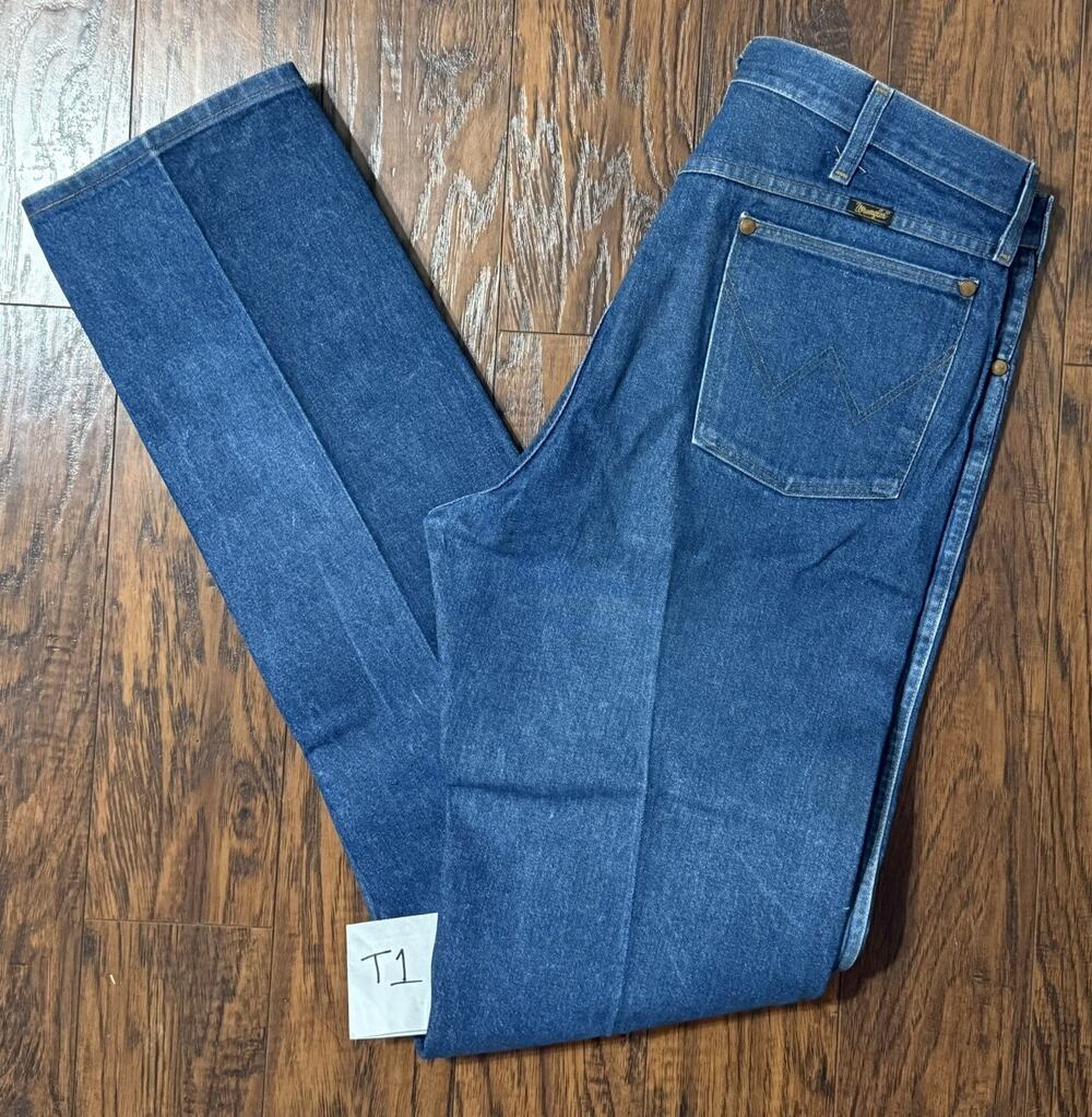 Made in USA Vtg Wrangler 13MWZ Jeans Mens 36x38 (38x38) Cowboy Cut Denim Starch